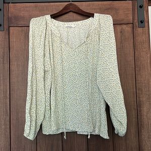 Carly Jean Los Angeles Pippa blouse in blue/yellow floral size XL